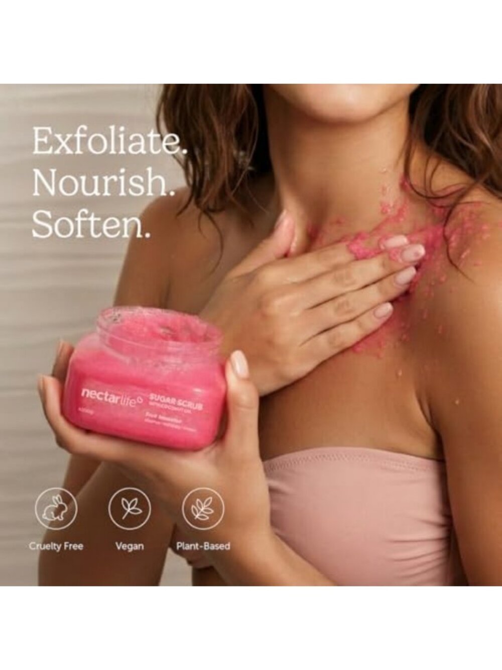 Exfoliating Vanilla Sugar Scrub - Nourishing Body Scrub for Smooth Skin (8 oz) - Picture 5 of 5